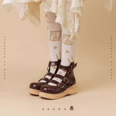 Modo Three Buckles Platform Shoes(Reservation/4 Colours/Low&High Platforms/Full Payment Without Shipping)